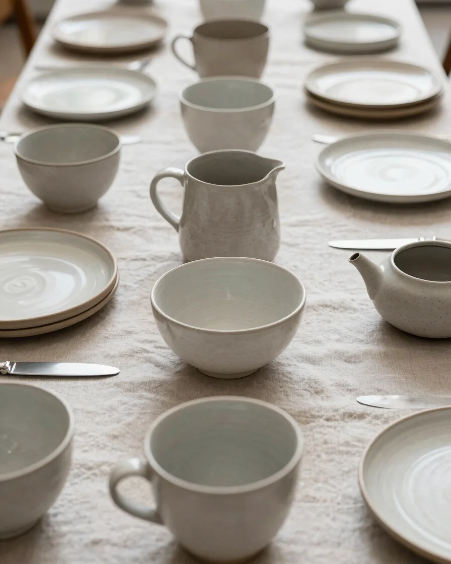 Soft natural daylight editorial close-up of a neatly arranged tab